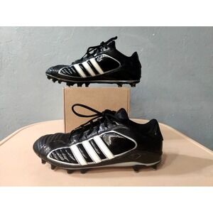 Adidas Men's University LE III Low, Black/White/Silver Football Cleats Size 13